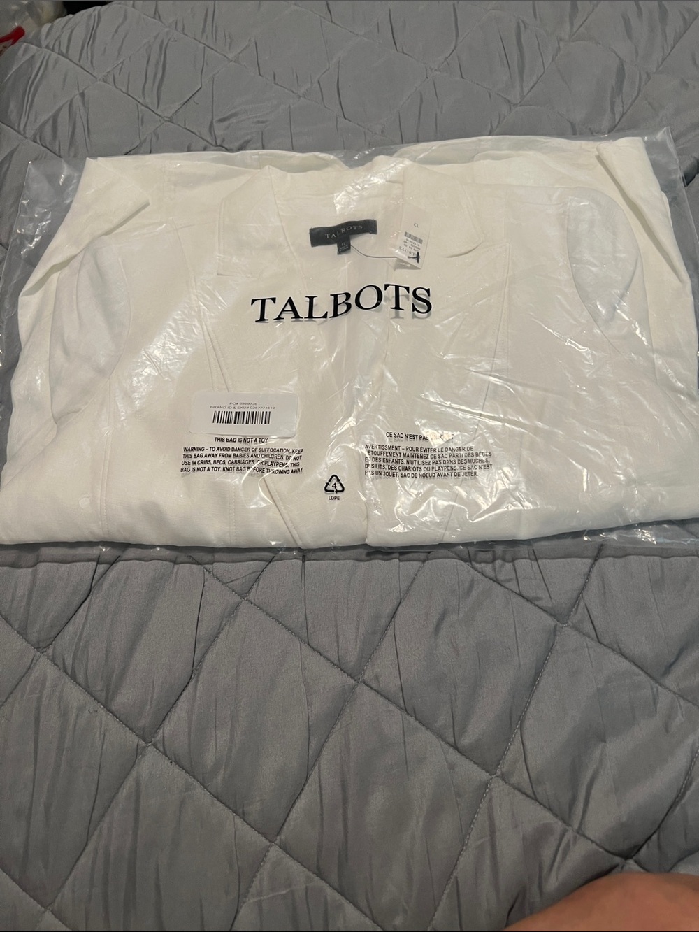 Talbots Cream Button-Front Cardigan